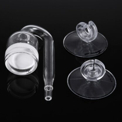 Aquarium CO2 Diffuser Glass Tank Regulator CO2 Atomizer with Ceramic Disc Suction Cups for Fish Tank