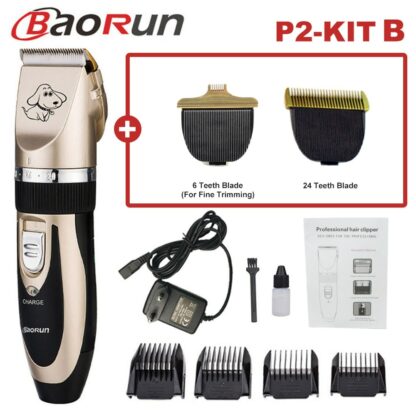 Baorun Professional Pet Dog Hair Trimmer Animal Grooming Clippers Cat Cutter Machine Shaver Electric Scissor Clipper 110-240V AC