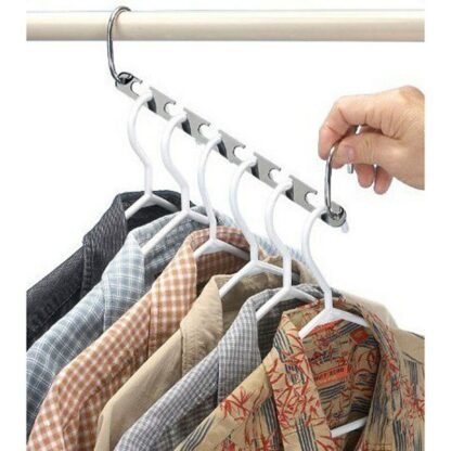 6Pcs/12Pcs/18Pcs Clothes Hanger Holders Save Space Wardrobe Clothing Organizer Racks Hangers for Clothes Home Organizer