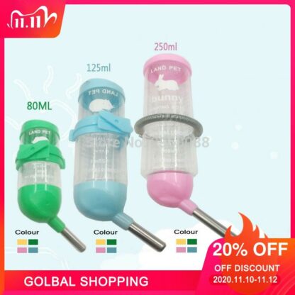 Small Pet Hamster Drinking Fountain Leak Proof Water Bottle Rabbit Automatic Kettle Device Guinea Pig Water Feeding Device