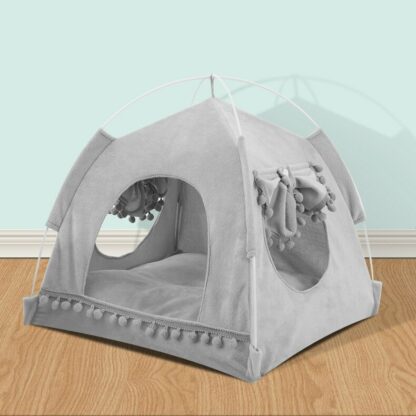 Breathable Pet Cat House Cave Beds Puppy Dog Sleeping Bag Cat Cushion Summer Bamboo mat Design For Cats Puppy Pet Bed