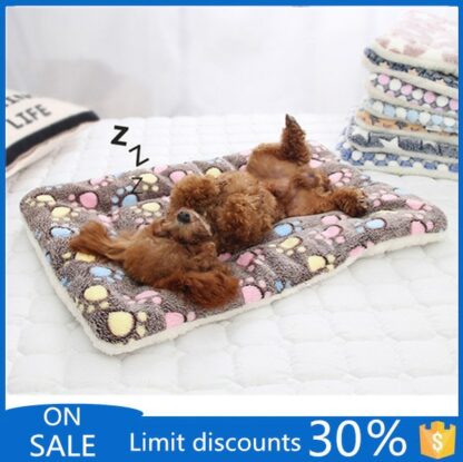 Soft Flannel Pet Mat Dog Bed Thicken Warm Cat Dog Blanket Puppy Sleeping Cover Towel Cushion for small Medium Large Dogs