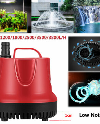 10/15/30/45/60/80W 50Hz Water Pump Fish Tank Submersible Ultra-Quiet Pump Fountain Aquarium Pond Spout Feature Pump with US Plug