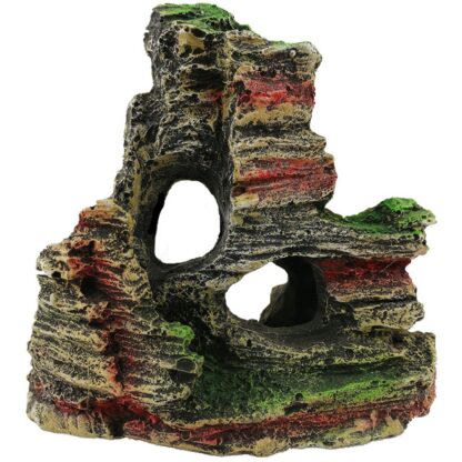 Ueful 1pc Creative Resin Rockery Aquarium Ornament Simulation Mountain Cave Fish Tank Landscape Decoration