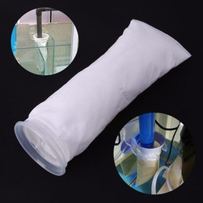 1Pc Aquarium Fish Tank Filter Bag Mesh Net Sump Felt Sock Micron Replacement White Aquarium Filters Accessories C42