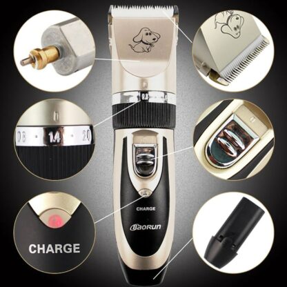 Baorun Professional Pet Dog Hair Trimmer Animal Grooming Clippers Cat Cutter Machine Shaver Electric Scissor Clipper 110-240V AC