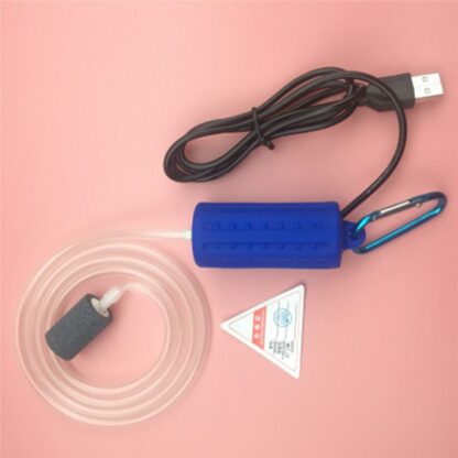 Air Pump Aquarium Mini USB Oxygen Air Pump Check Valve Mute Hose with Stone Energy Saving Supplies Fish Air Aquarium Accessories