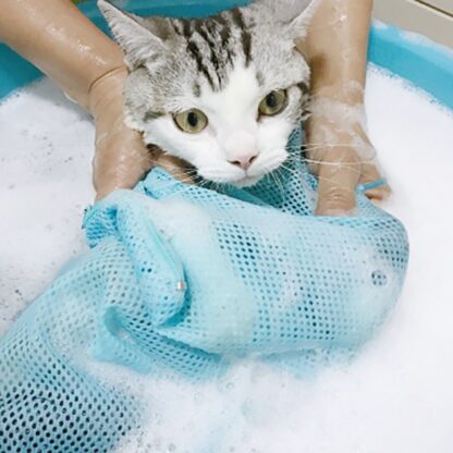 Mesh Cat Grooming Bathing Mesh Cats Adjustable Washing Bags For Pet Bathing Nail Trimming Injecting Anti Scratch Bite Restraint