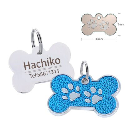 Personalized Cat Dog ID Tags Engraved Pet TEL. Name Stainless Steel Pet Cat dog Collar Tags For Pets Accessories