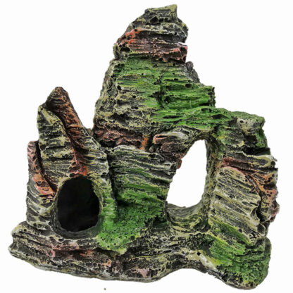 Ueful 1pc Creative Resin Rockery Aquarium Ornament Simulation Mountain Cave Fish Tank Landscape Decoration