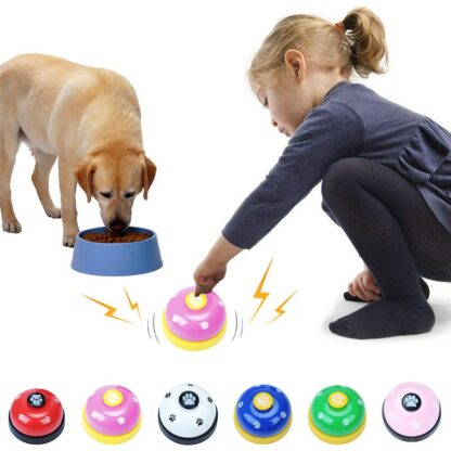 High Quality Cat Dog Pet Training Bell Stainless Steel+Plastic Practical Footprint Pet Puppy Dinner Calling Bell Pet Supplies