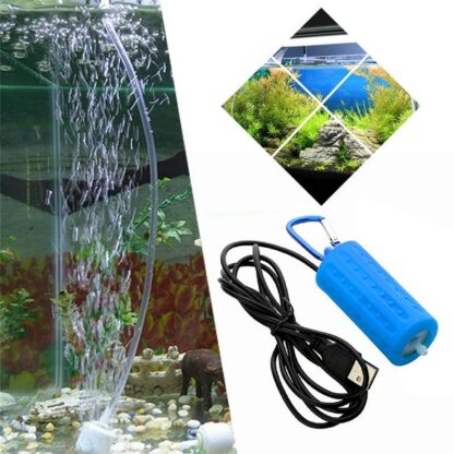 Air Pump Aquarium Mini USB Oxygen Air Pump Check Valve Mute Hose with Stone Energy Saving Supplies Fish Air Aquarium Accessories