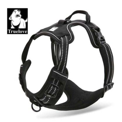 Truelove Front Range Reflective Nylon large pet Dog Harness All Weather Padded Adjustable Safety Vehicular leads for dogs pet