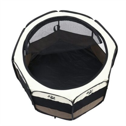 Portable Folding Pet Carrier Tent Dog House Playpen Multi-functionable Cage Dog Easy Operation Octagon Fence Breathable Cat Tent