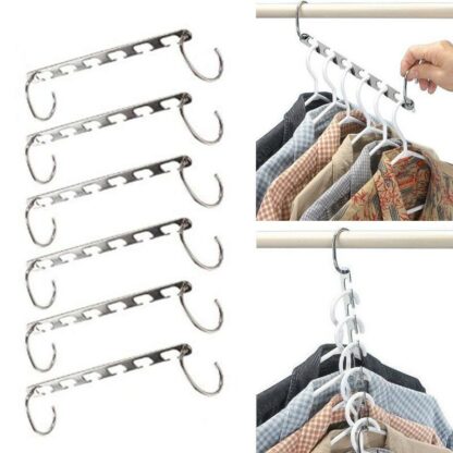 6Pcs/12Pcs/18Pcs Clothes Hanger Holders Save Space Wardrobe Clothing Organizer Racks Hangers for Clothes Home Organizer