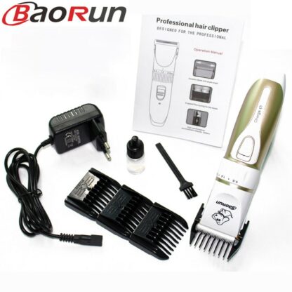 Baorun Professional Pet Dog Hair Trimmer Animal Grooming Clippers Cat Cutter Machine Shaver Electric Scissor Clipper 110-240V AC