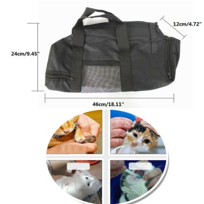 Adjustable Mesh Cat Grooming Bath Bag Cats Washing Bags For Pet Bathing Nail Trimming Injecting Anti Scratch Bite Restraint