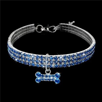 Exquisite Bling Crystal Dog Collar Diamond Puppy Pet Shiny Full Rhinestone Necklace Collar Collars For Pet Little Dogs Supplies