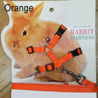 Pet Rabbit Soft Harness Leash Adjustable Bunny Traction Rope for Running Walking E2S