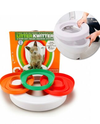 idYllife Cat training Toilet Seat Pet Plastic litter Box Tray Kit Professional Trainer Clean Kitten Healthy Cats Human Toilet