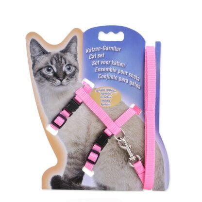 Nylon Cat Harness And Leash Set Pet Products For Animals Adjustable Dog Traction Harness Belt Cat Kitten Halter Cat Collar