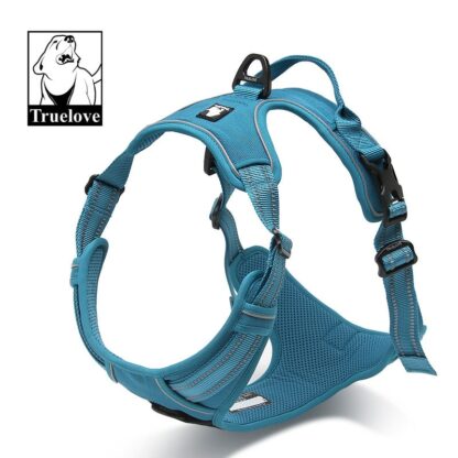 Truelove Front Range Reflective Nylon large pet Dog Harness All Weather Padded Adjustable Safety Vehicular leads for dogs pet