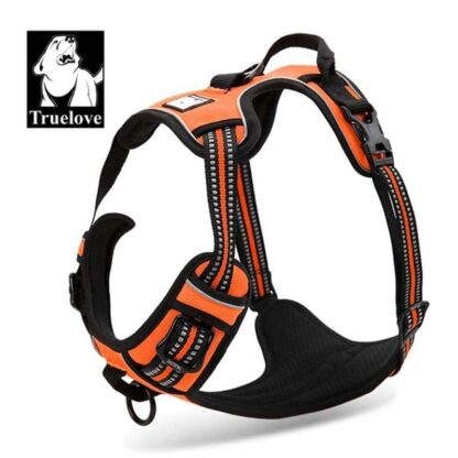 Truelove Front Range Reflective Nylon large pet Dog Harness All Weather Padded Adjustable Safety Vehicular leads for dogs pet