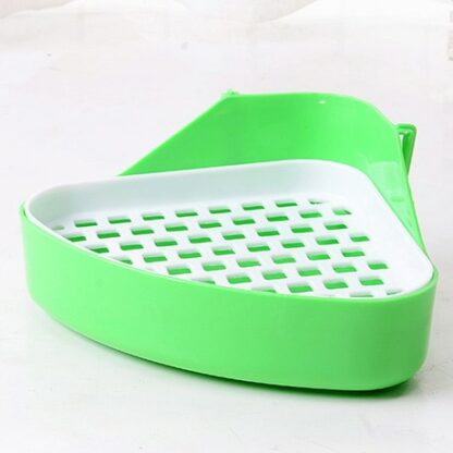 Pet Cat Rabbit Pee Toilet Small Animal Hamster cage Guinea Pig Litter Tray Corner Pet Litter Training Tray