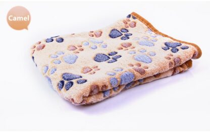 3 Colors 40x60cm 75x50cm Cute Floral Pet Sleep Warm Paw Print towel Dog Cat Puppy Fleece Soft Dog Blanket Pet Dog Beds Mat