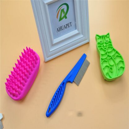 AHUAPET Cat Dog Grooming Supply Cat Dog Comb Stainless Steel Needle Remove Flea Cat Grooming Brush Comb Clean Tool Chihuahua E