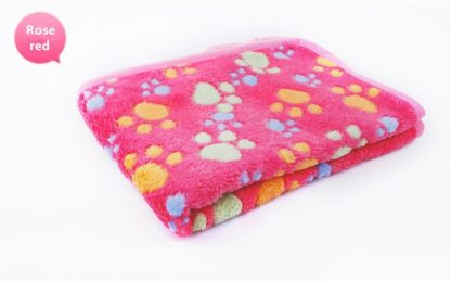 3 Colors 40x60cm 75x50cm Cute Floral Pet Sleep Warm Paw Print towel Dog Cat Puppy Fleece Soft Dog Blanket Pet Dog Beds Mat