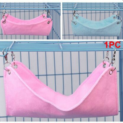 Breathable Hamster Hanging Bed Chinchilla Hammock Cage Mesh Bed Bird Guinea Pig Rabbit Bed Mat Small Animals Accessories Cages