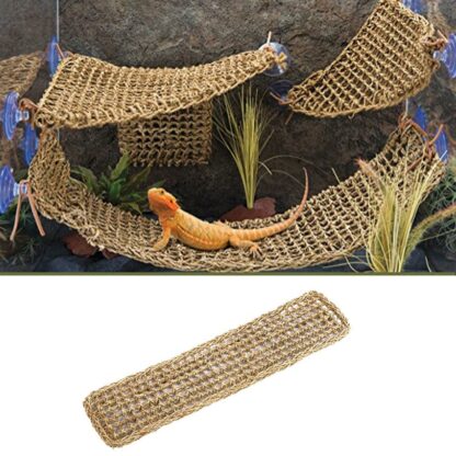 Seaweed Lizard Hammock Swing Pet Lounger Reptile Toy Hanging Bed Mat Small Hermit Crabs Geckos Bed Mats Pet Reptile Accessories