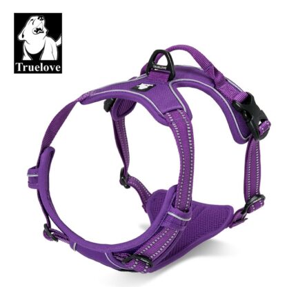 Truelove Front Range Reflective Nylon large pet Dog Harness All Weather Padded Adjustable Safety Vehicular leads for dogs pet