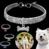 Exquisite Bling Crystal Dog Collar Diamond Puppy Pet Shiny Full Rhinestone Necklace Collar Collars For Pet Little Dogs Supplies