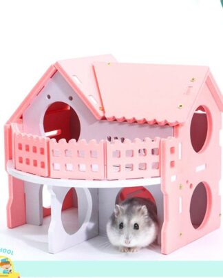 Hamster House Guinea Pig Cages Single-Double layer Skateboard Spinning Wheel Gerbil Mouse Chinchillas Squirrel Hamster Cage