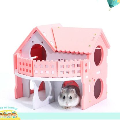 Hamster House Guinea Pig Cages Single-Double layer Skateboard Spinning Wheel Gerbil Mouse Chinchillas Squirrel Hamster Cage