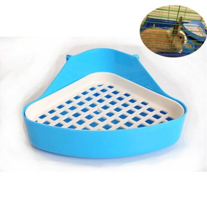 Pet Cat Rabbit Pee Toilet Small Animal Hamster cage Guinea Pig Litter Tray Corner Pet Litter Training Tray