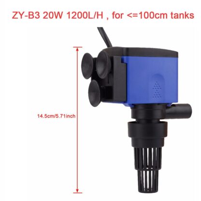 3-in-1 Multi-function Aquarium Filter Air Pump Aquarium Water Pump Fish Tank Circulating Water SpraySubmersible Purifier Filter