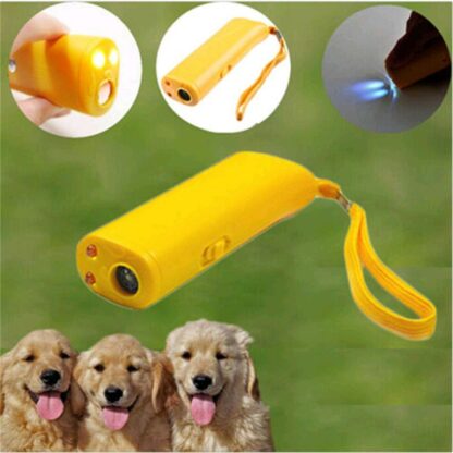 Pet Dog Repeller Anti Barking Stop Bark Training Device Trainer LED Ultrasonic 3 in 1 Anti Barking Ultrasonic Without Battery