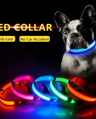 USB Charging Led Dog Collar Anti-Lost/Avoid Car Accident Collar For Dogs Puppies Dog Collars Leads LED Supplies Pet Products