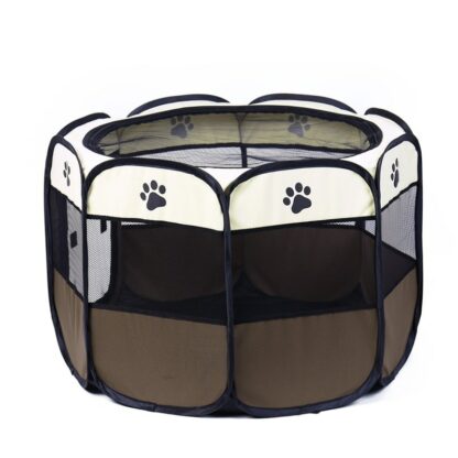 Portable Folding Pet Carrier Tent Dog House Playpen Multi-functionable Cage Dog Easy Operation Octagon Fence Breathable Cat Tent