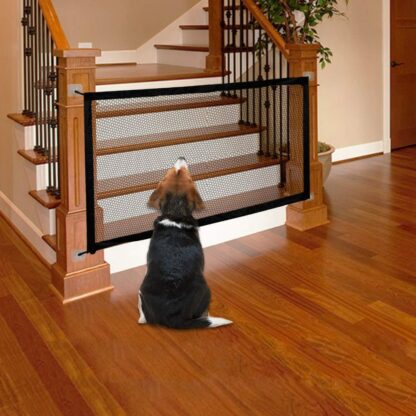 Pet Soft Magic Gate for Dogs Pet Fences Portable Folding Safe Guard Indoor and Outdoor Portable Folding Mesh Pet Gate For Cat