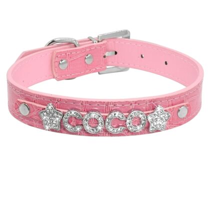 Personalized Cat Collar Rhinestone Puppy Small Dogs Collars Custom for Chihuahua Yorkshire Free Name Charms Cat Accessories