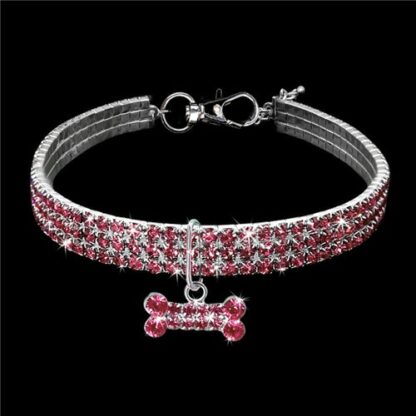 Exquisite Bling Crystal Dog Collar Diamond Puppy Pet Shiny Full Rhinestone Necklace Collar Collars For Pet Little Dogs Supplies