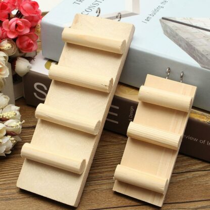 Mouse Parrot Bird Hamster Ladder Stand Playground Wooden Bridge Shelf Cage Toys